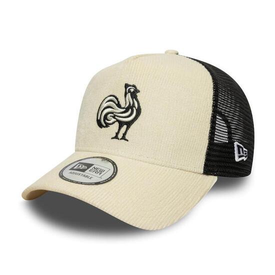 Cappellino Trucker New Era XV di Francia Beige e Nero