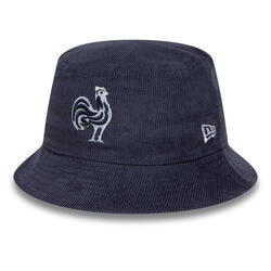Bob en velour côtelé New Era XV de France Bucket hat Bleu marine