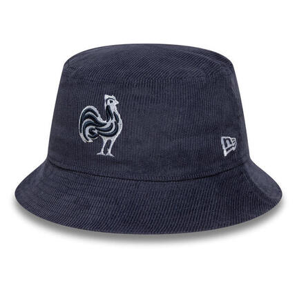 Bob en velour côtelé New Era XV de France Bucket hat Bleu marine