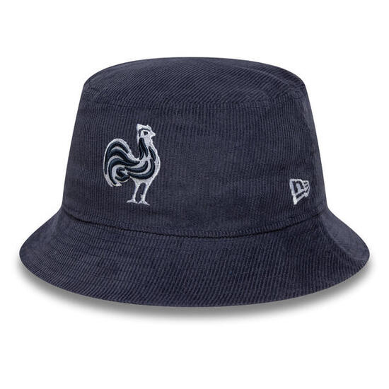 Bob en velour côtelé New Era XV de France Bucket hat Bleu marine