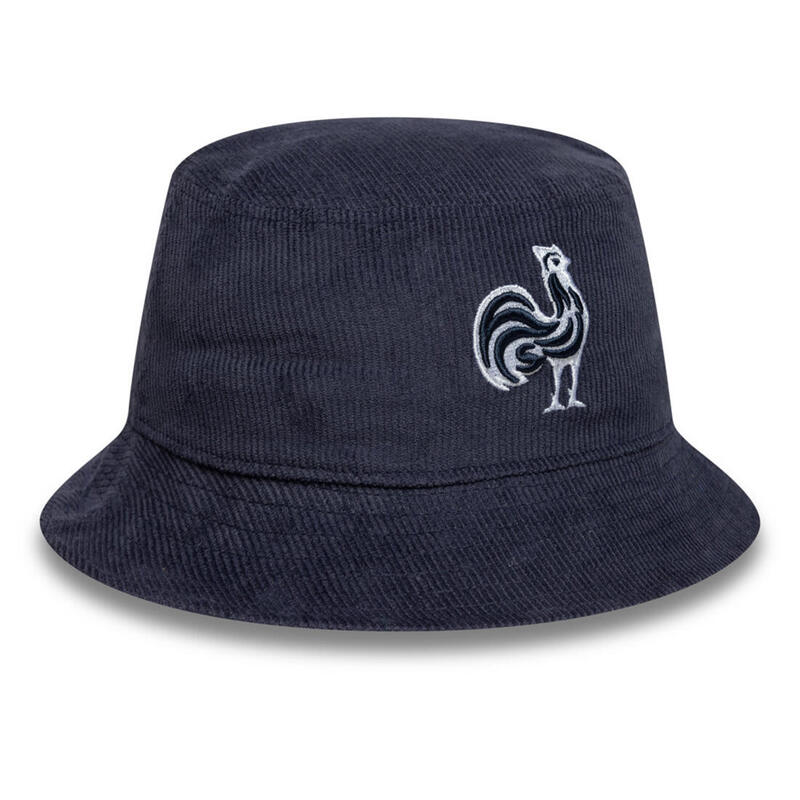 Bucket hat New Era din velur canaletat XV de France - bleumarin