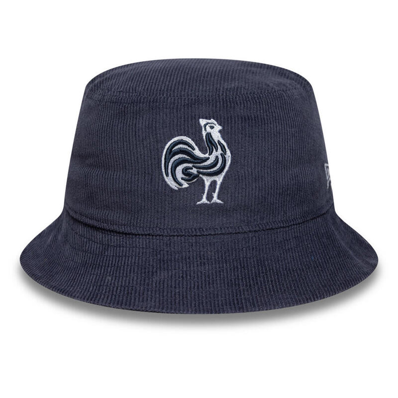 Bucket hat New Era din velur canaletat XV de France - bleumarin