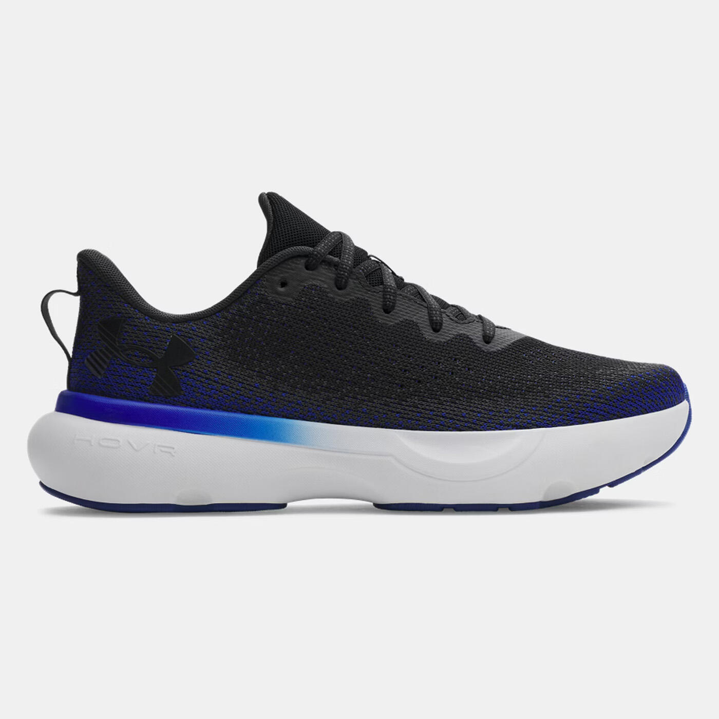Tênis de corrida under armour ua infinite masculino preto e azul royal