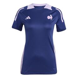 T-shirt d'entrainement France Rugby Performance pour femme Bleu marine