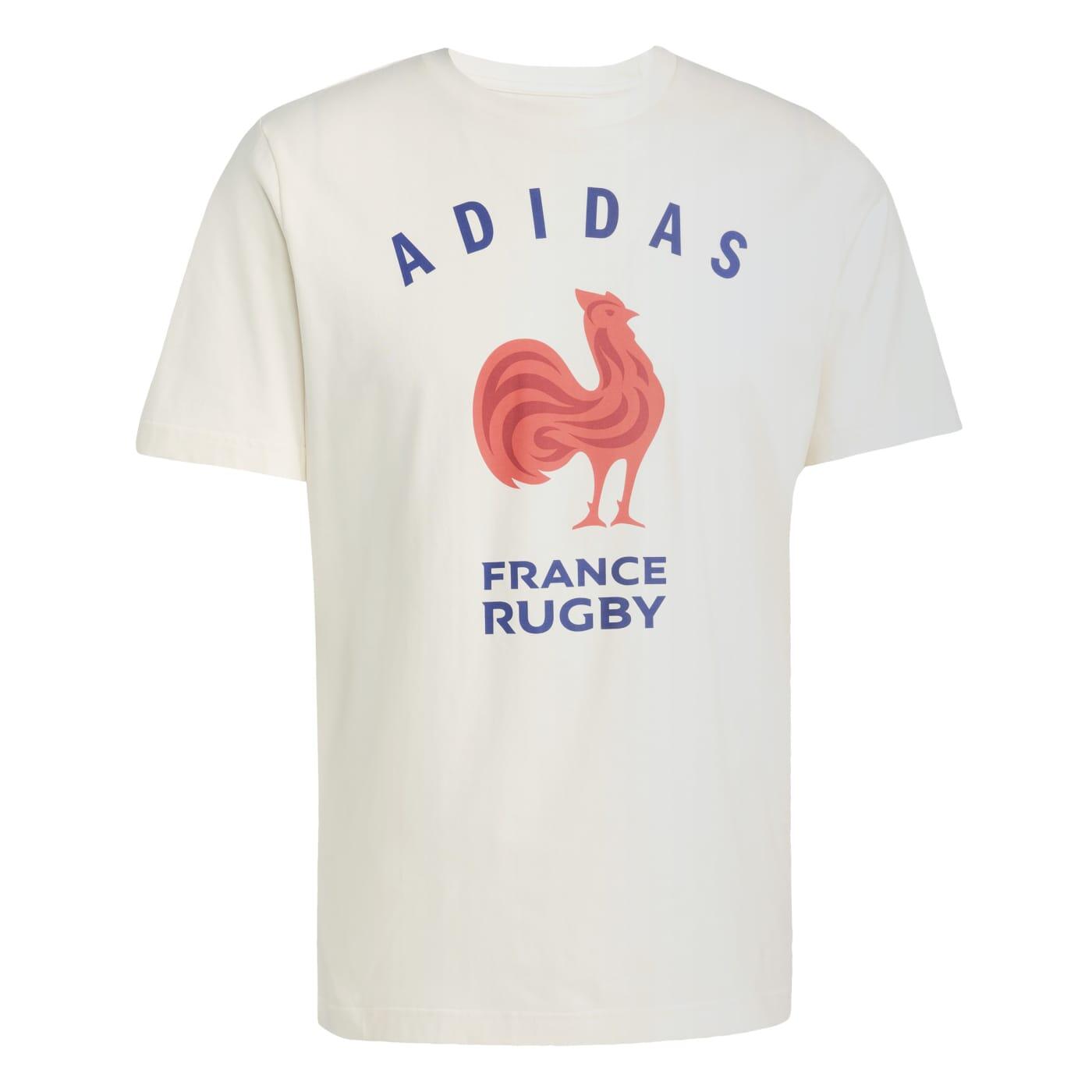 ADIDAS T-shirt Originale Tifoso Xv De France Bianca