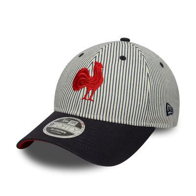 New era stripe 9forty m-crown rugby frankrijk pet marine en wit