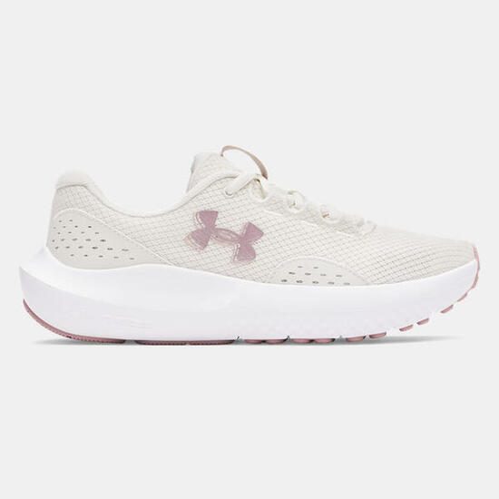 Zapatilla De Running Ua Charged Surge 4 Para Mujer Under Armour Blanca Y Rosa
