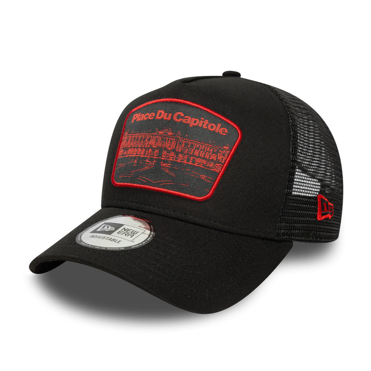 New Era - Casquette Trucker New Era Stade Toulousain Patch Place Du Capitole Noir - Casquette - Noir|rouge - Decathlon
