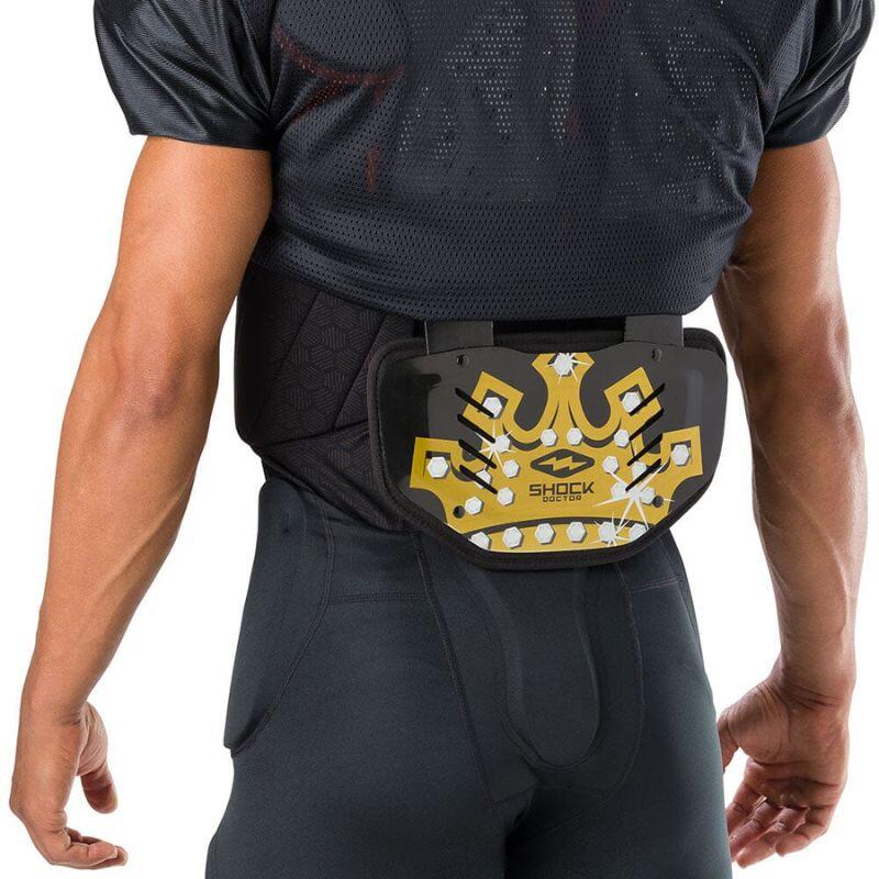 Shock Doctor Showtime Back Plate Adult Black/Gold King American Football 3/3