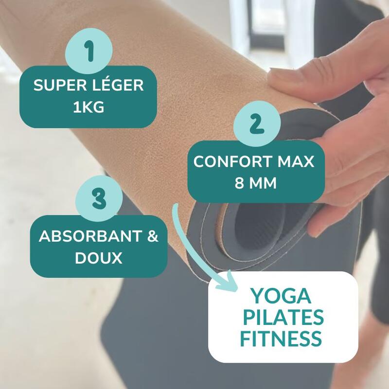Tapis Pilates et Yoga Performance Confort Totem 8 mm