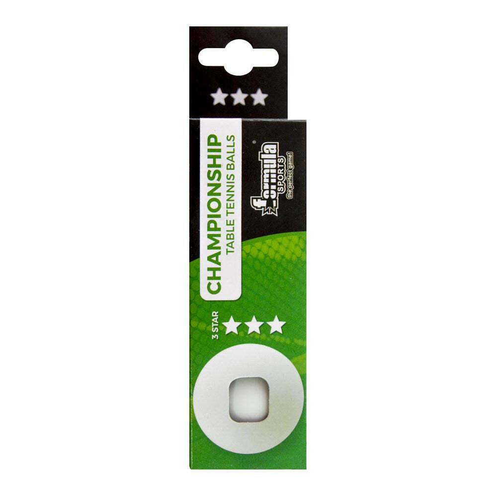 Formula Sports 4cm Championship Balls 3 Stars - White (3pk)