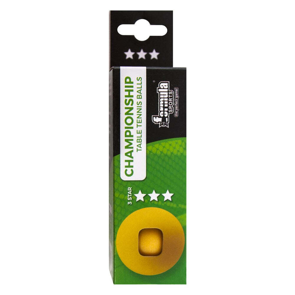 Formula Sports 4cm Championship Balls 3 Stars - Orange (3pk)