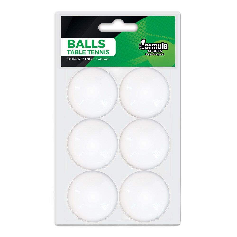Formula Sports Table Tennis Balls - White (6pc)