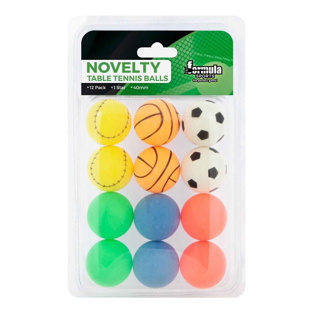 Formula Sports Novelty Table Tennis Balls (12pk)