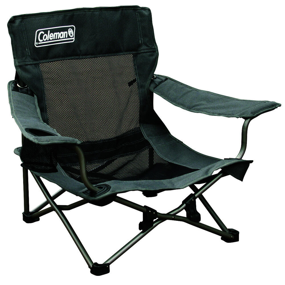Coleman Chair Quad Deluxe Mesh Event Beach Grey Camping Outdoors