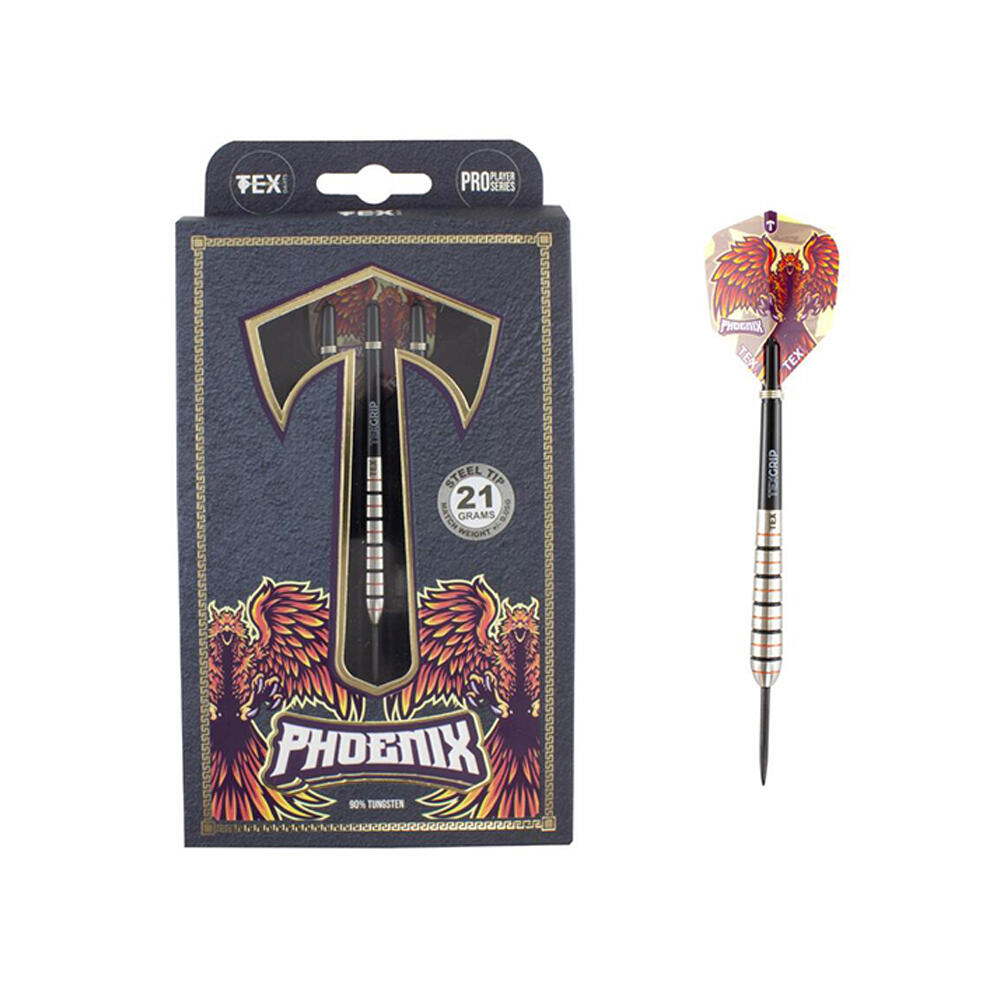TEX Phoenix 90% Tungsten Darts Barrel Shaft TEX Grip
