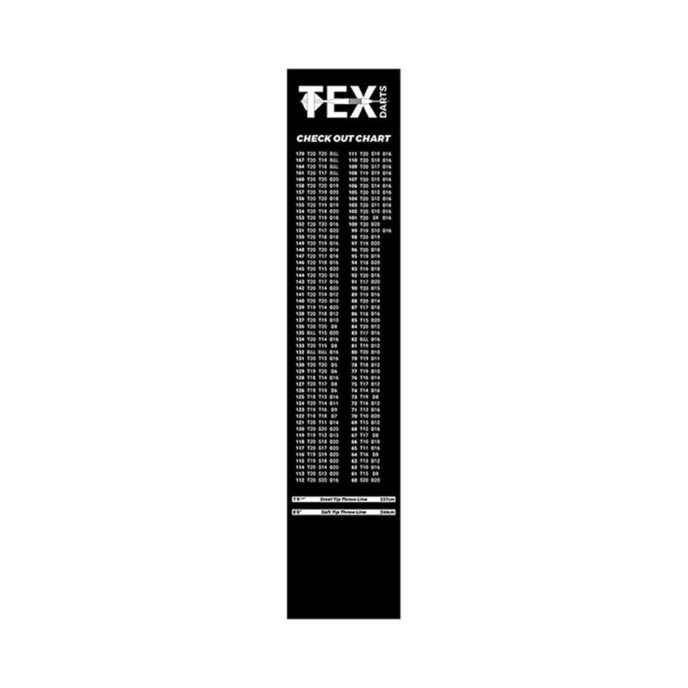 TEX Darts Check Out Dart Marker Floor Mat 299x61cm