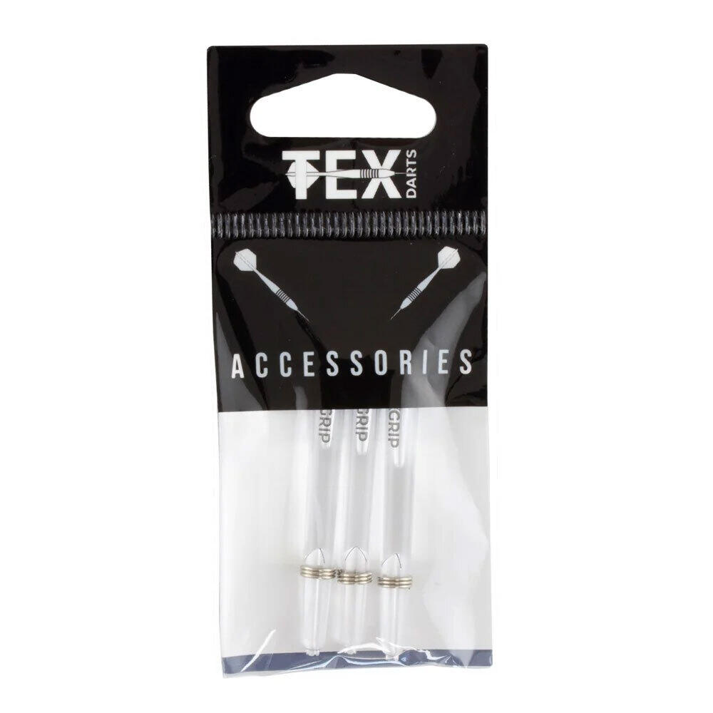 3pc Tex Grip Nylon Shafts Dart Accessories - Clear