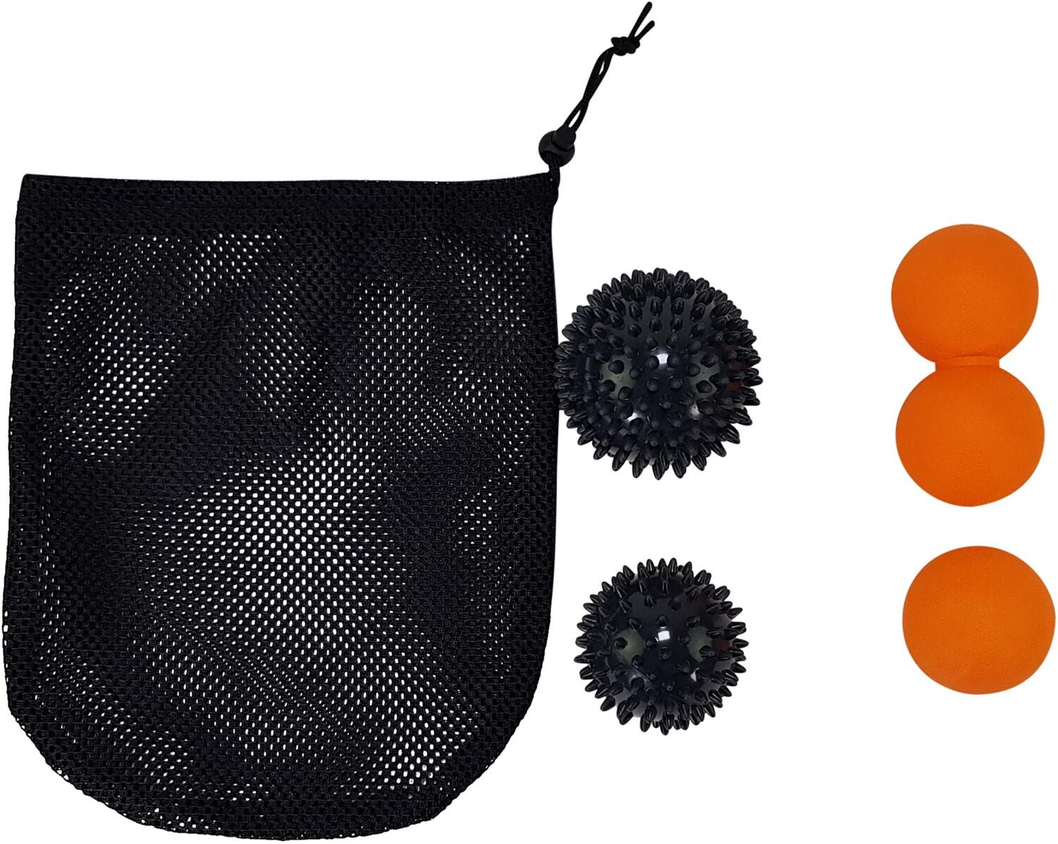 Tunturi Massage Ball Set with Storage Mesh, Mixed 2/7
