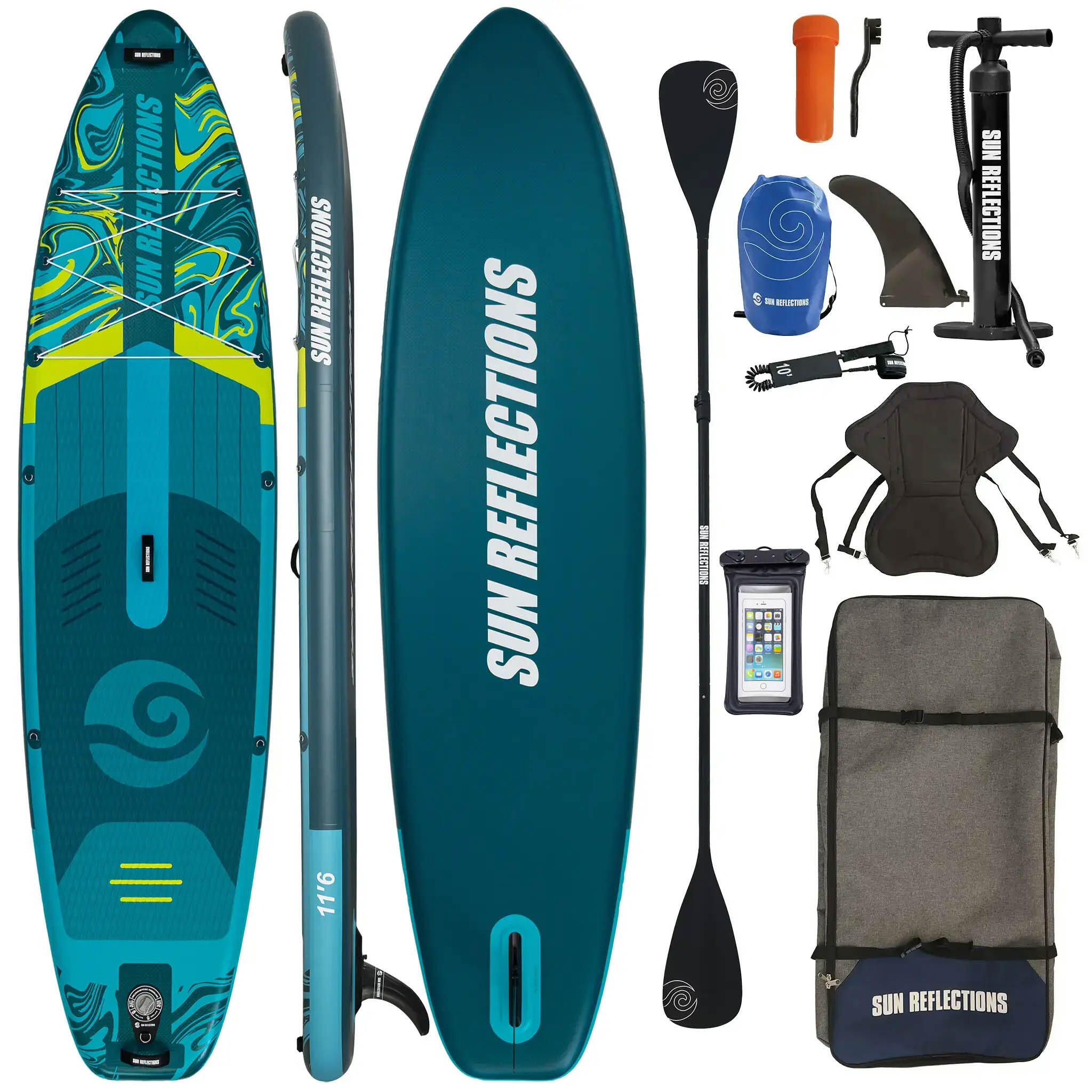 Placa SUP gonflabila Sun Reflections L 11'6" Combo Emerald Drift