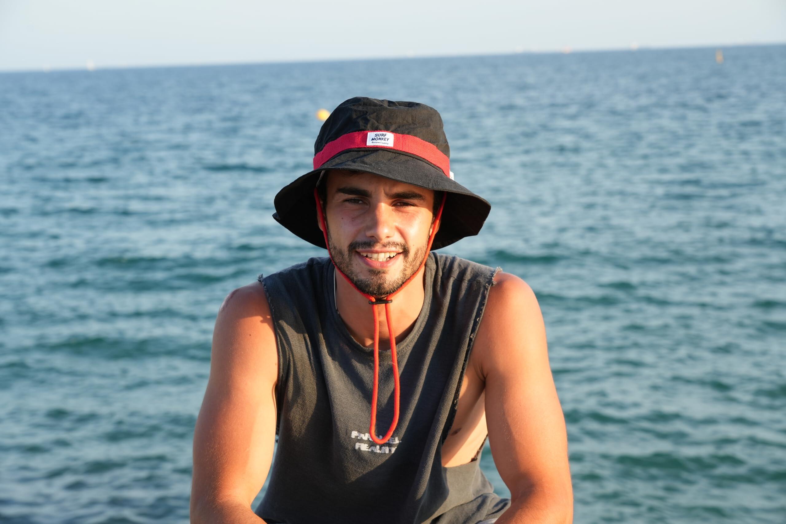 Cappello Boonie Corda Uomo/Donna Cotone (Nero) SURF MONKEY