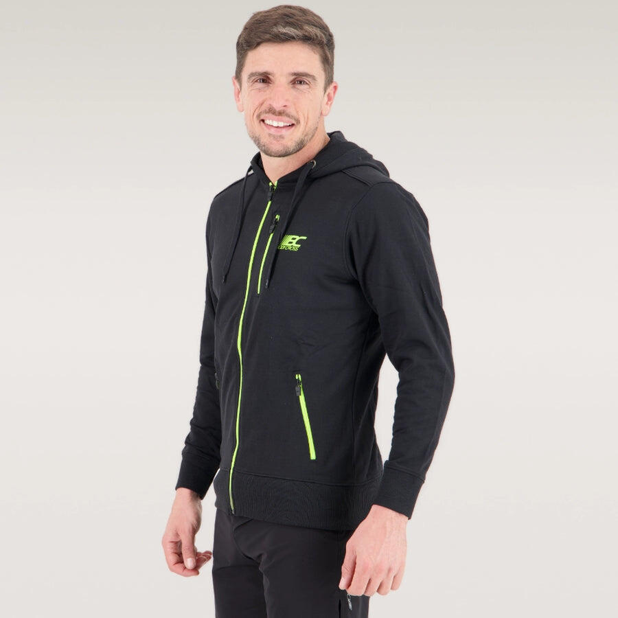Veste à capuche Homme ULTRASOFT 87% coton coupe ajustée noire 3/7