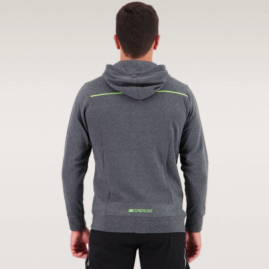 Veste à capuche Homme ULTRASOFT coupe ajustée 87% coton gris 2/7