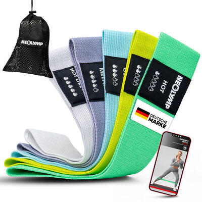 Set di 3 Mini Bande Fitness NEOLYMP – Bande di Mobilità Robuste e Skin-Friendly