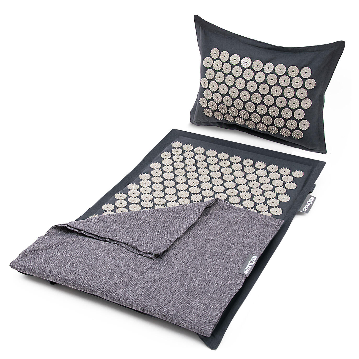 NEOLYMP Akupressurmatte Set – 5.670 Spitzen, Kissen e Borsa per Rilassamento e Benesser
