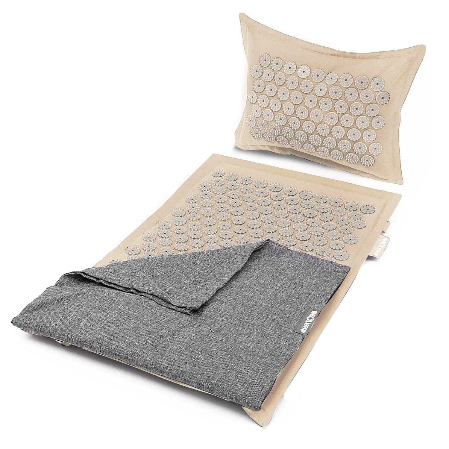 NEOLYMP Akupressurmatte Set – 5.670 Spitzen, Kissen e Borsa per Rilassamento e Benesser