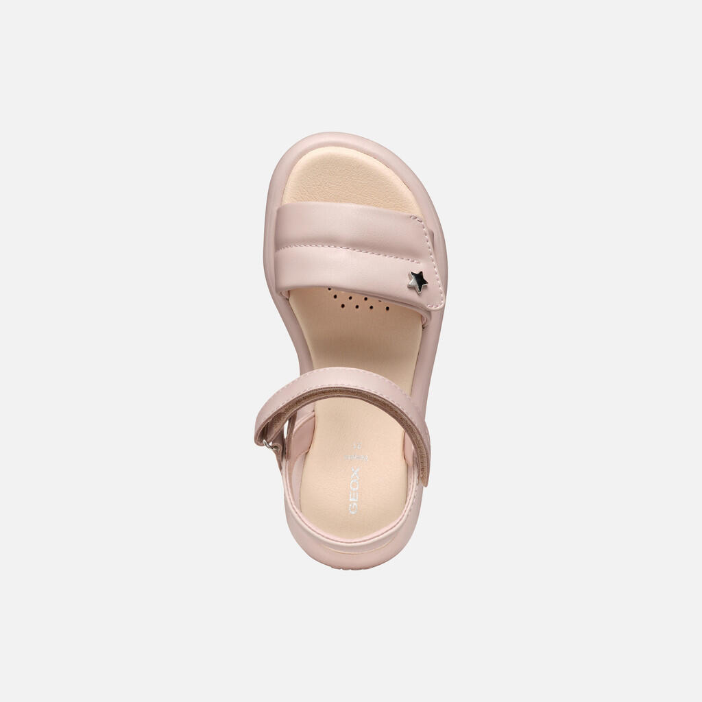 Sandales Fille J SANDAL PUFFYPOP GI Vieux Rose 7/7