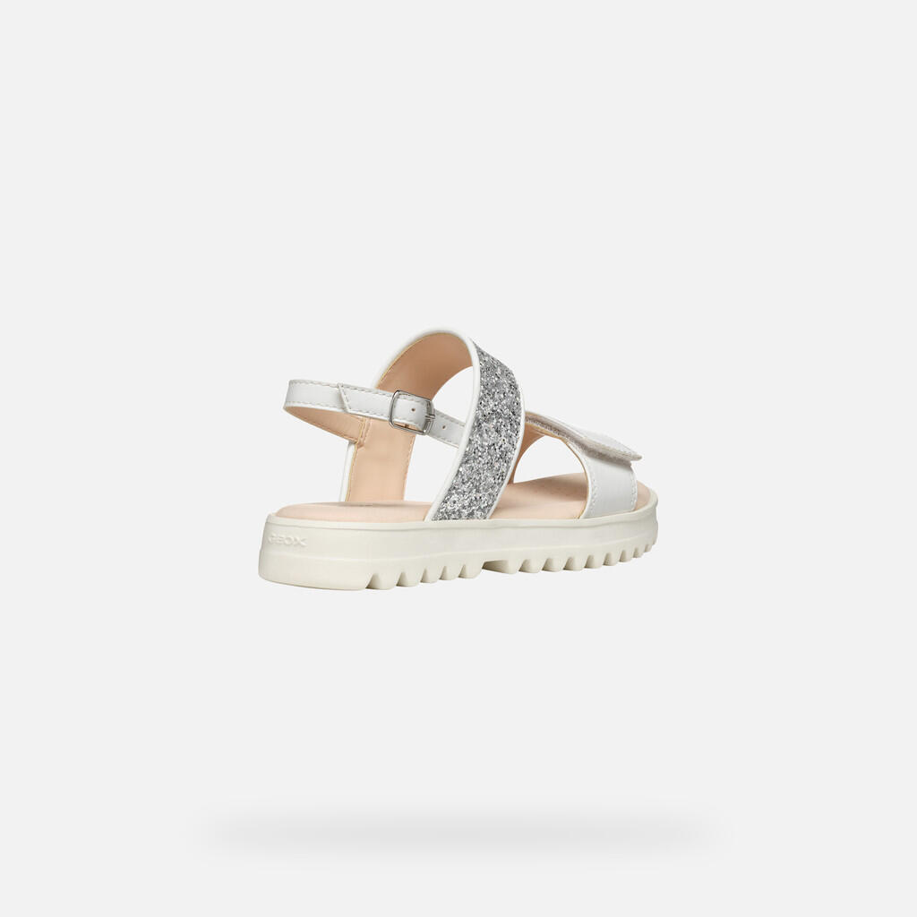 Geox Modelo J Sandal Coralie Gir Cor Branco 6/7