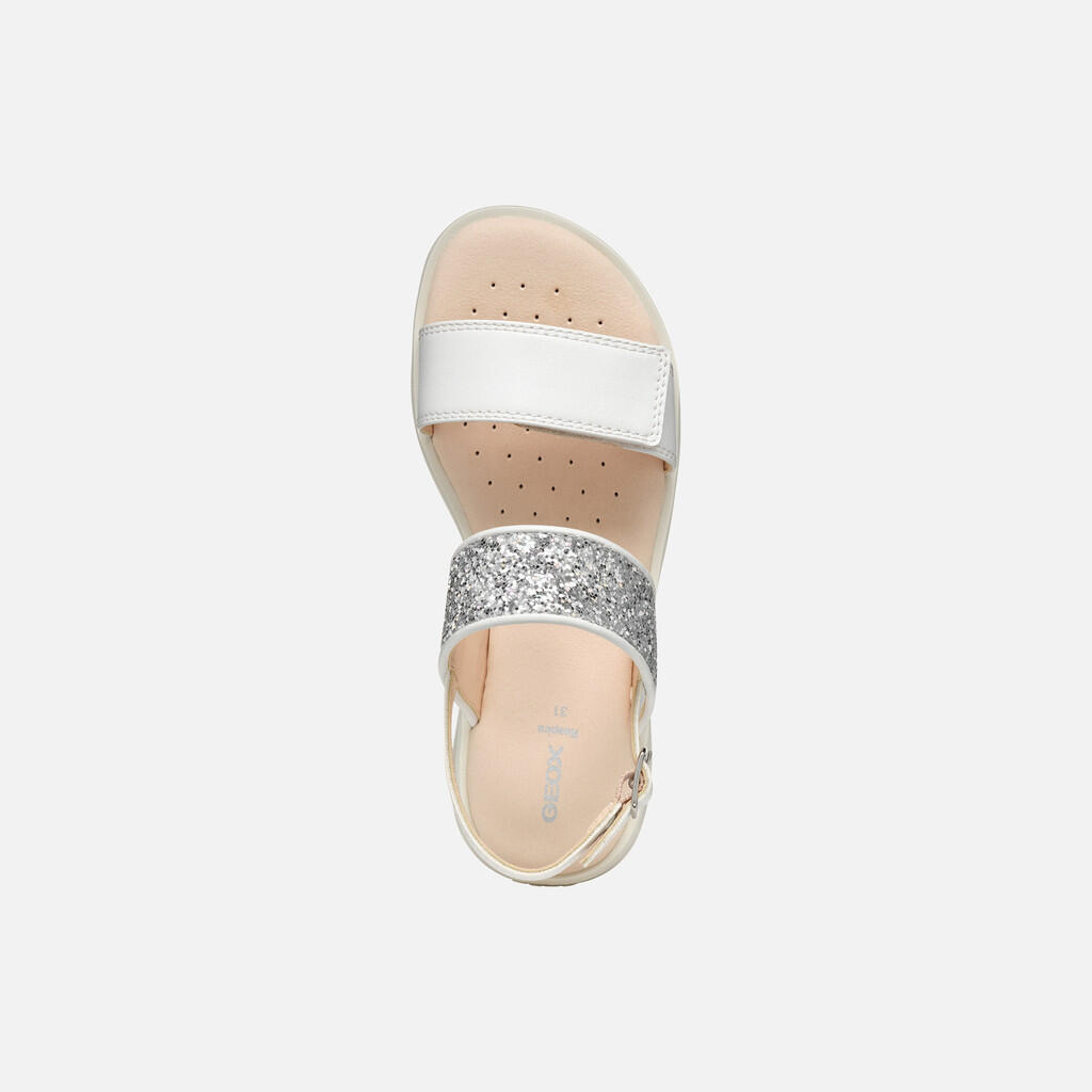 Geox Modelo J Sandal Coralie Gir Cor Branco 7/7