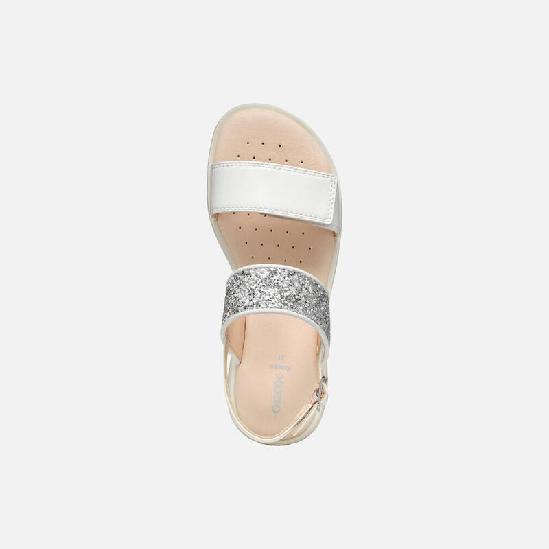 Sandály Geox Model J Sandal Coralie Gir Barva Bílý