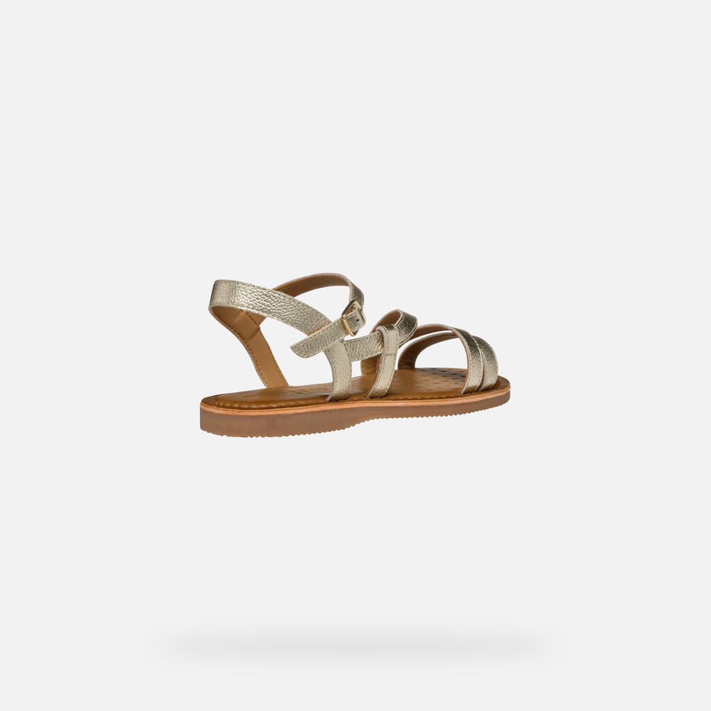 Geox Modelo J Sandal Eolie Girl Cor Ouro 6/7