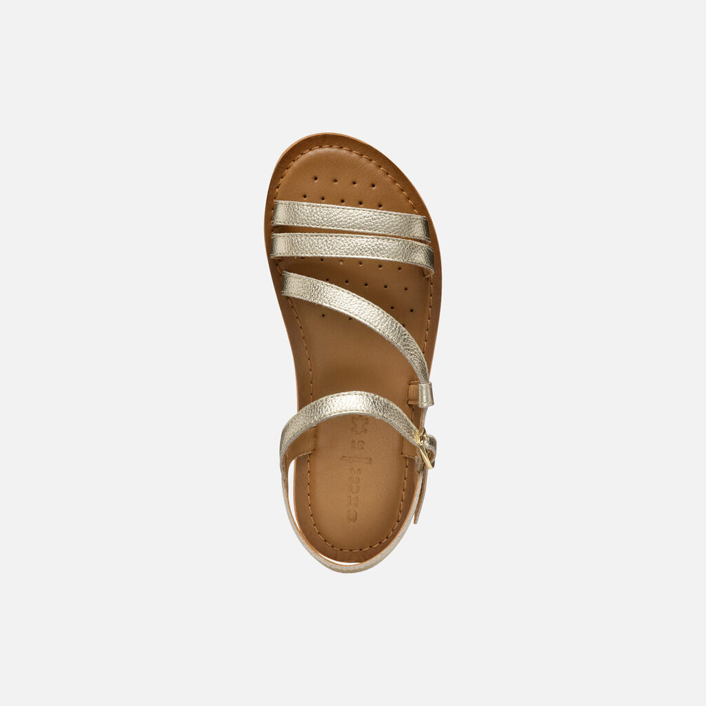 Geox Modelo J Sandal Eolie Girl Cor Ouro 7/7