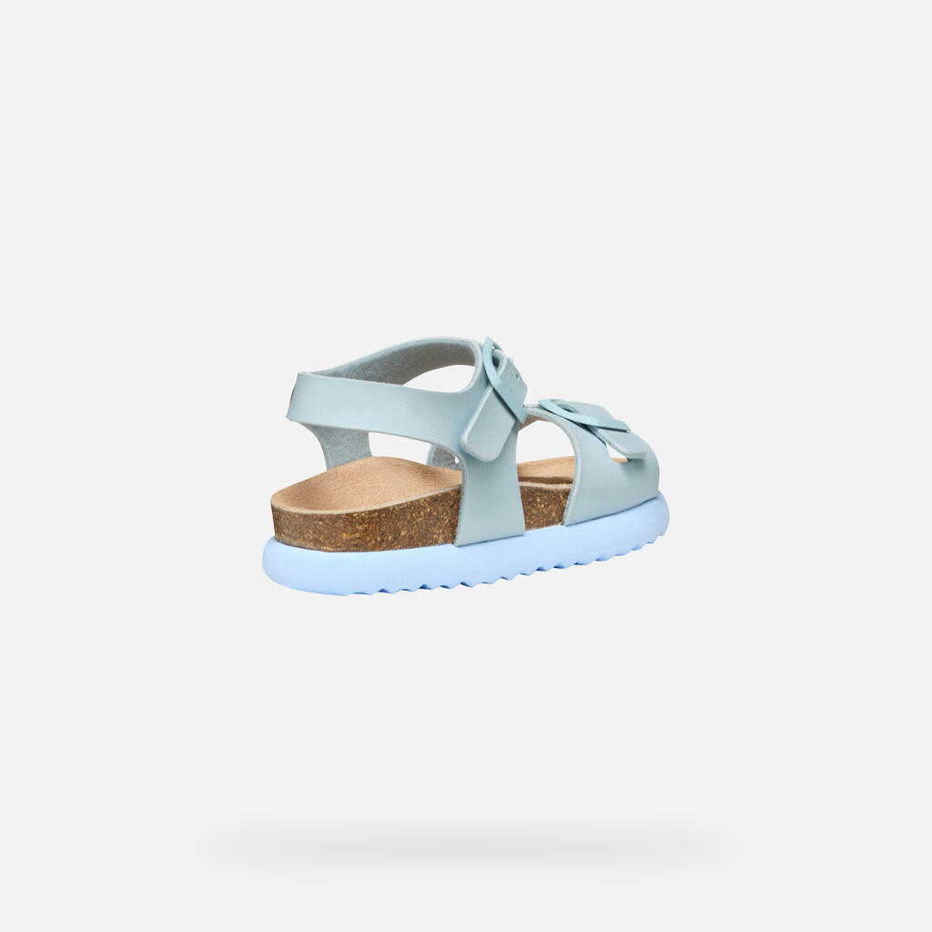 Sandales Fille J SANDAL BUBBLEBOW G Bleu Ciel 6/7