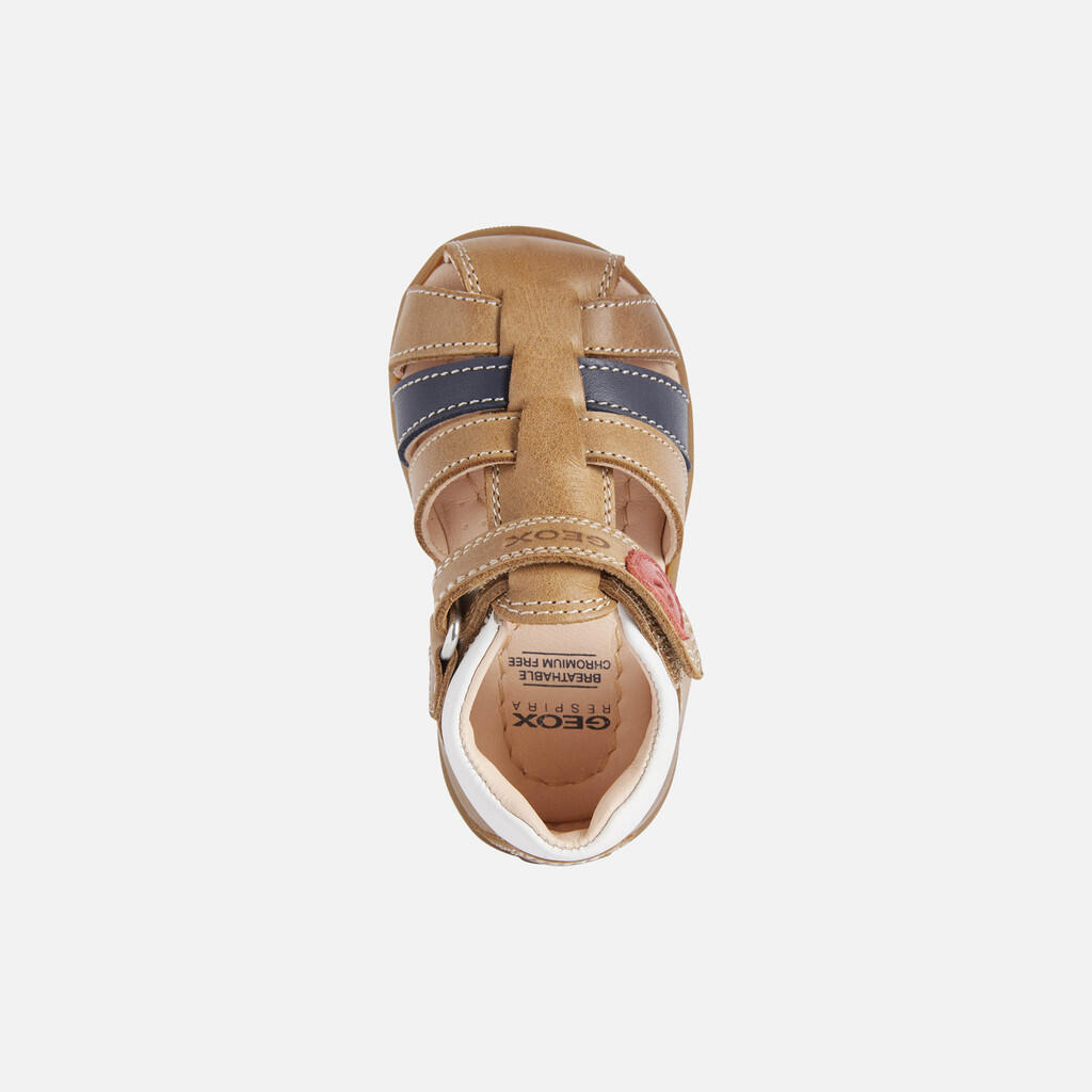 Sandały GEOX B SANDAL MACCHIA BOY Brązowy 6/7
