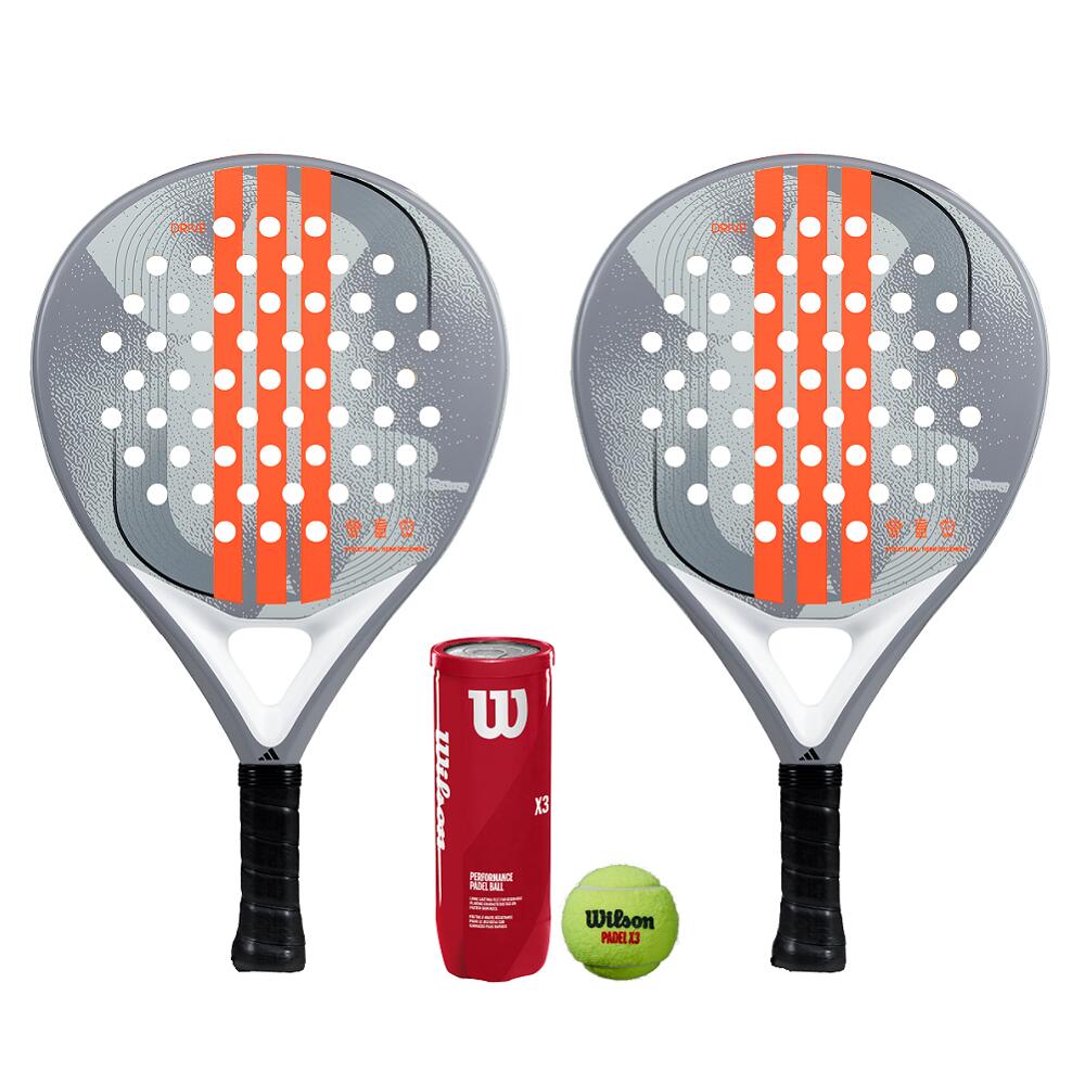 ADIDAS Adidas Drive Padel Racket Twin Set & 3 Padel Balls