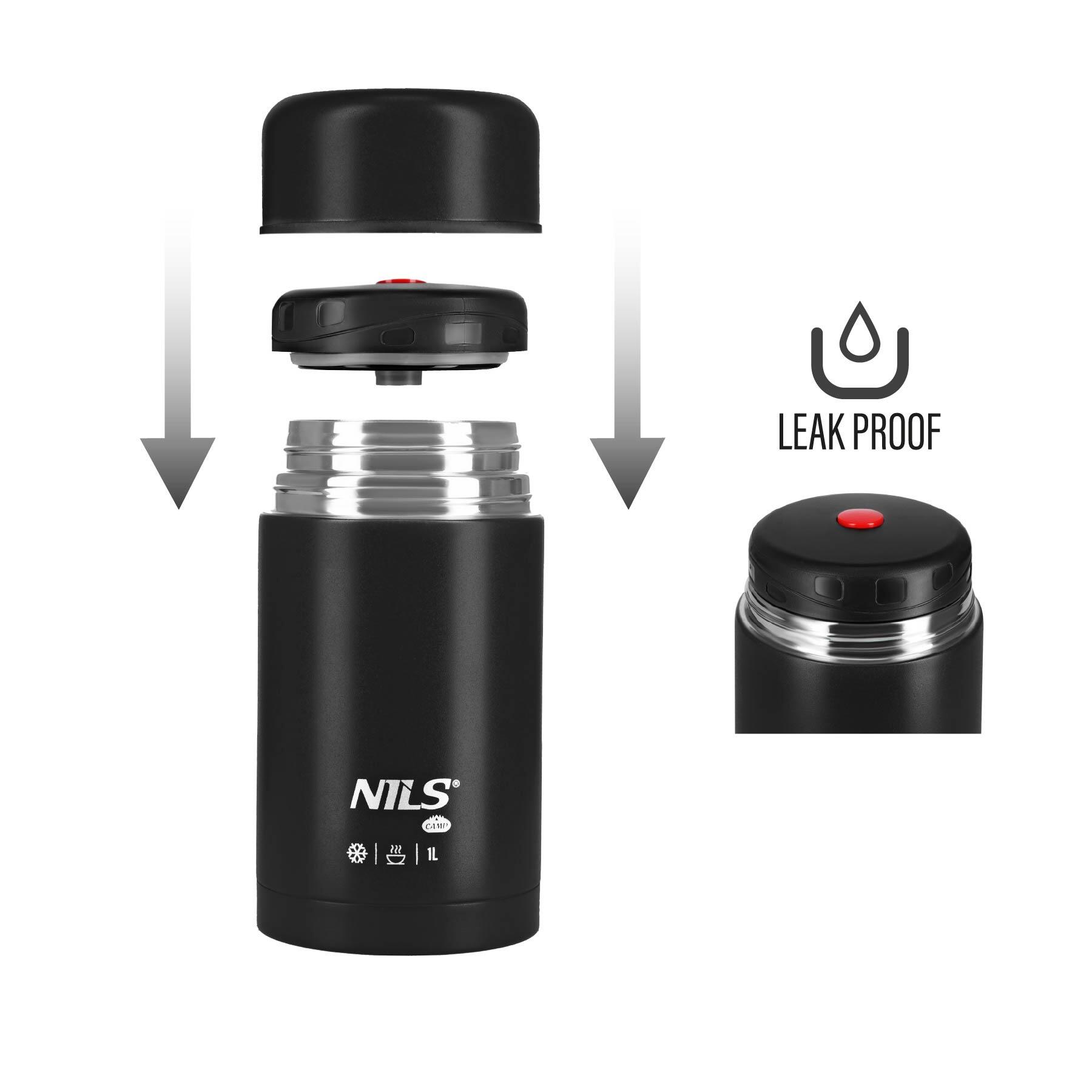 Thermos 1000ml noir NC3802 NILS CAMP 6/7