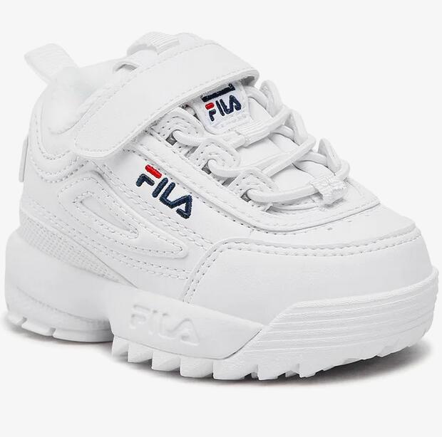 Scarpe bambino fila disruptor - bianco 3/7