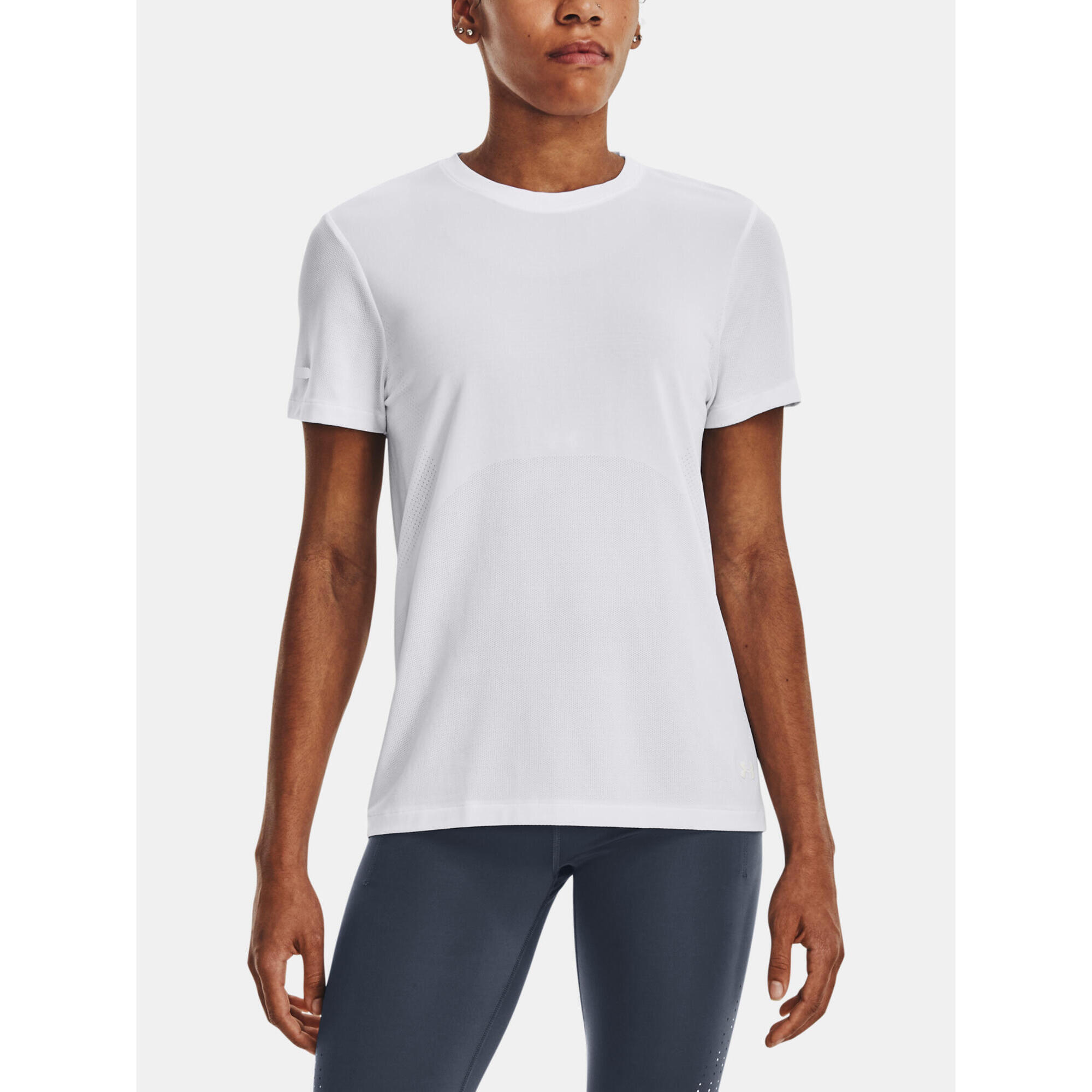 Under Armour - T-shirt De Course À Pied Under Armour Seamless Stride Pour Femmes - T-shirt Manches Courtes - Blanc - 38 S - Decathlon