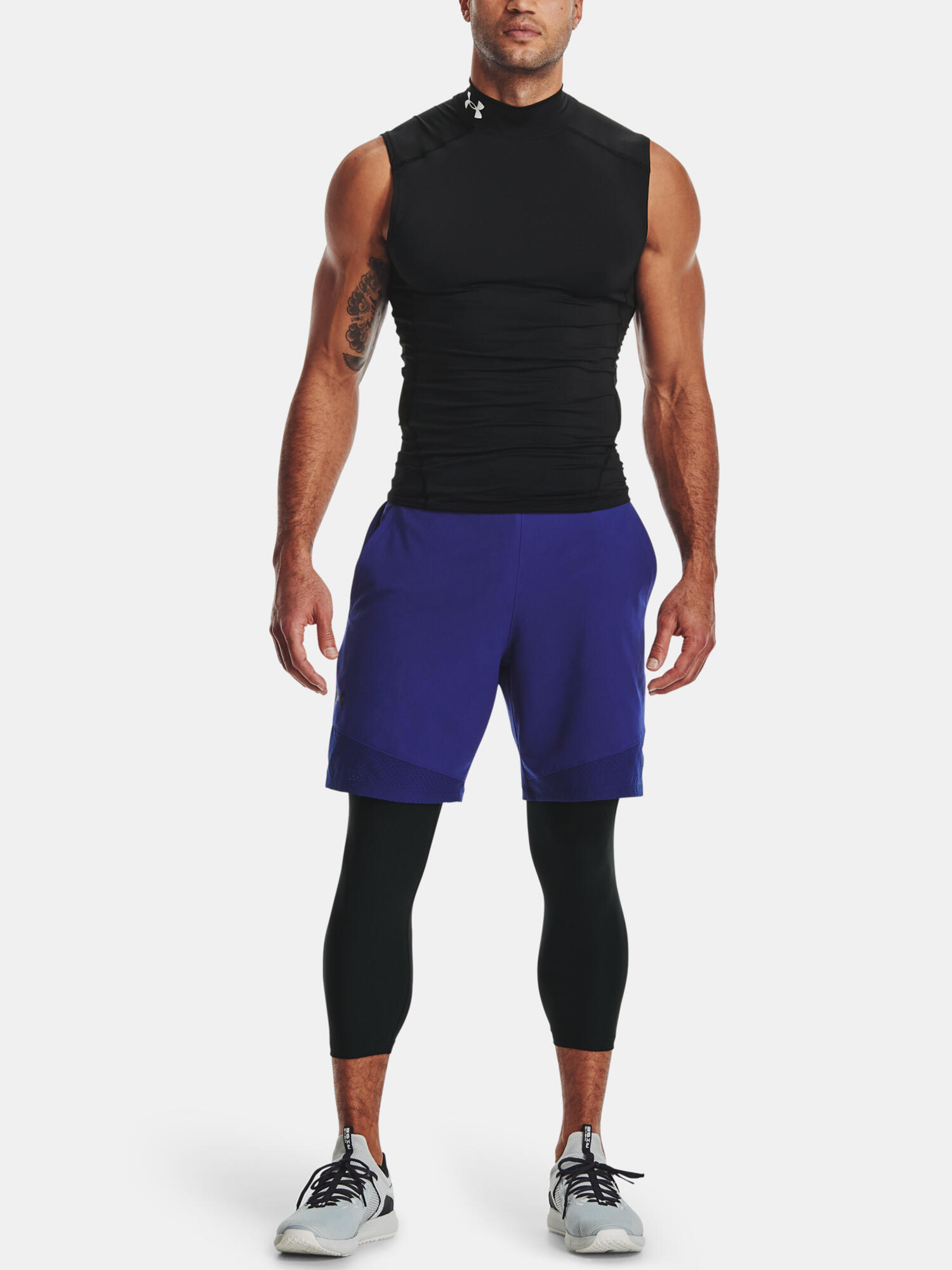 Collant 3/4 de compression Under Armour HeatGear Compression Noir Homme 6/7