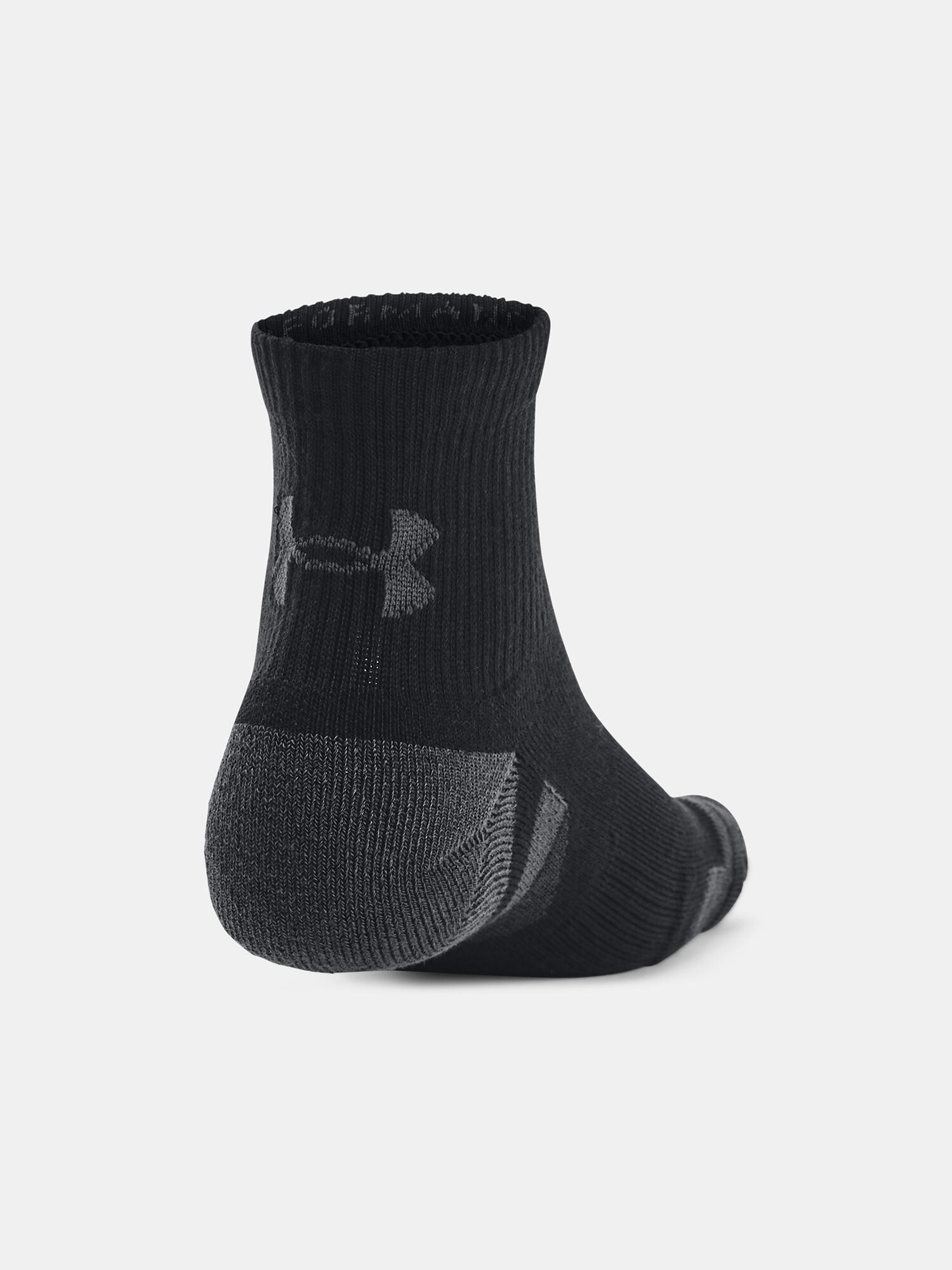 Under Armour Performance Tech 3pk Qtr Socks Black 4/5