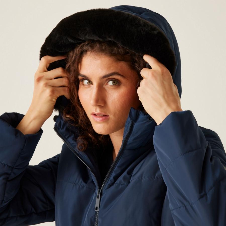 Dames pufferjack met capuchon Regatta Winnie Baffle 7/7
