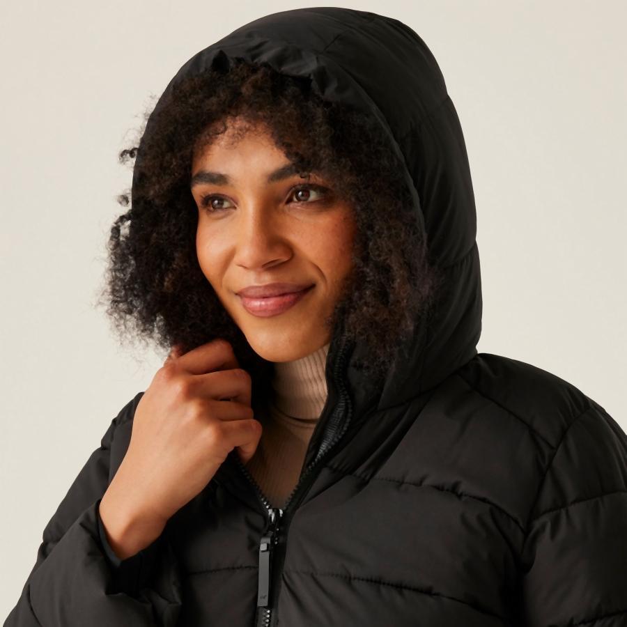 Regatta Elender Baffle Mantel für Damen mit Kapuze lang 6/7