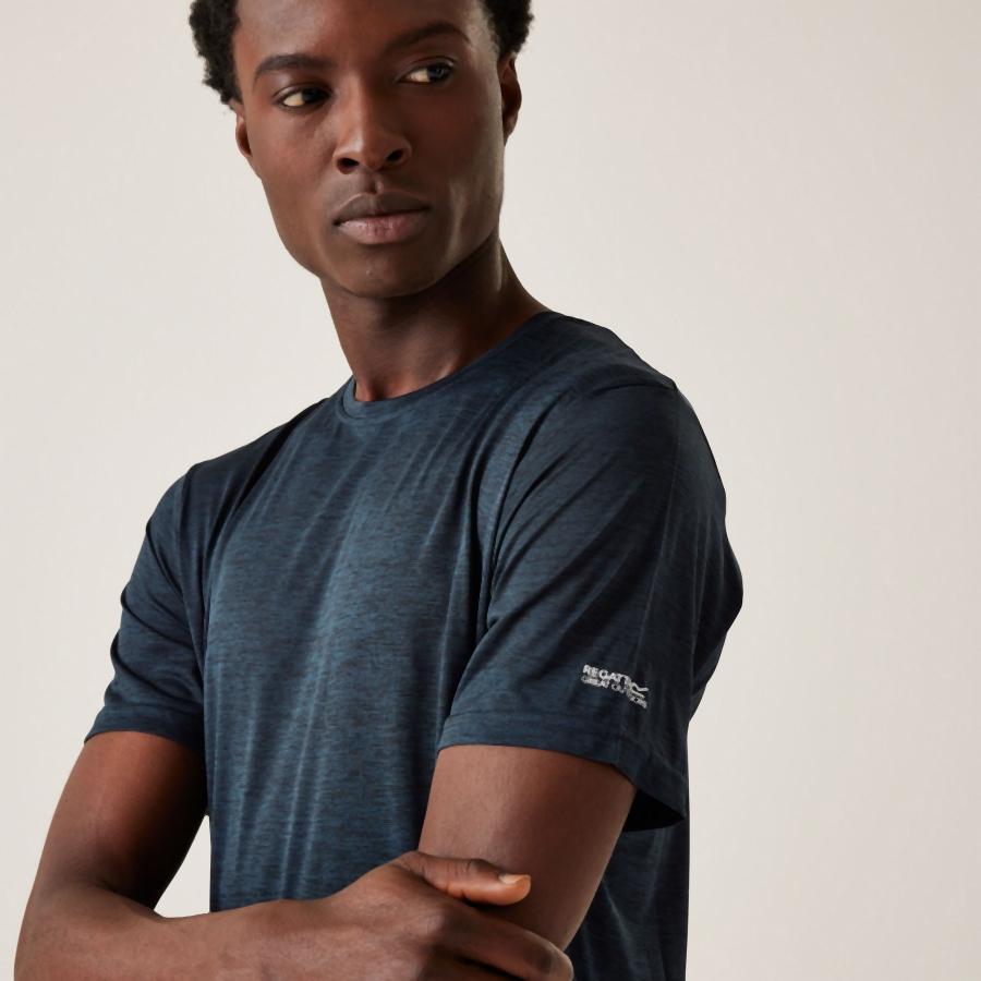 Herren Fingal Edition Kurzarm-T-Shirt in Melange-Optik 7/7
