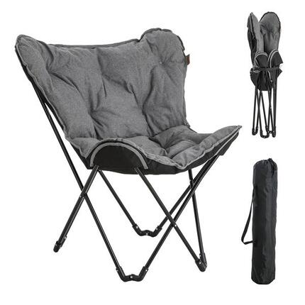 Fauteuil pliant Tolga - Chaise de camping XL avec rembourrage - sac de transport