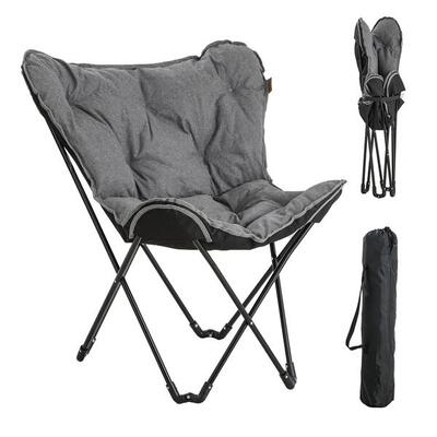 Opvouwbare stoel tolga - xl campingstoel met polsterd - met draagtas