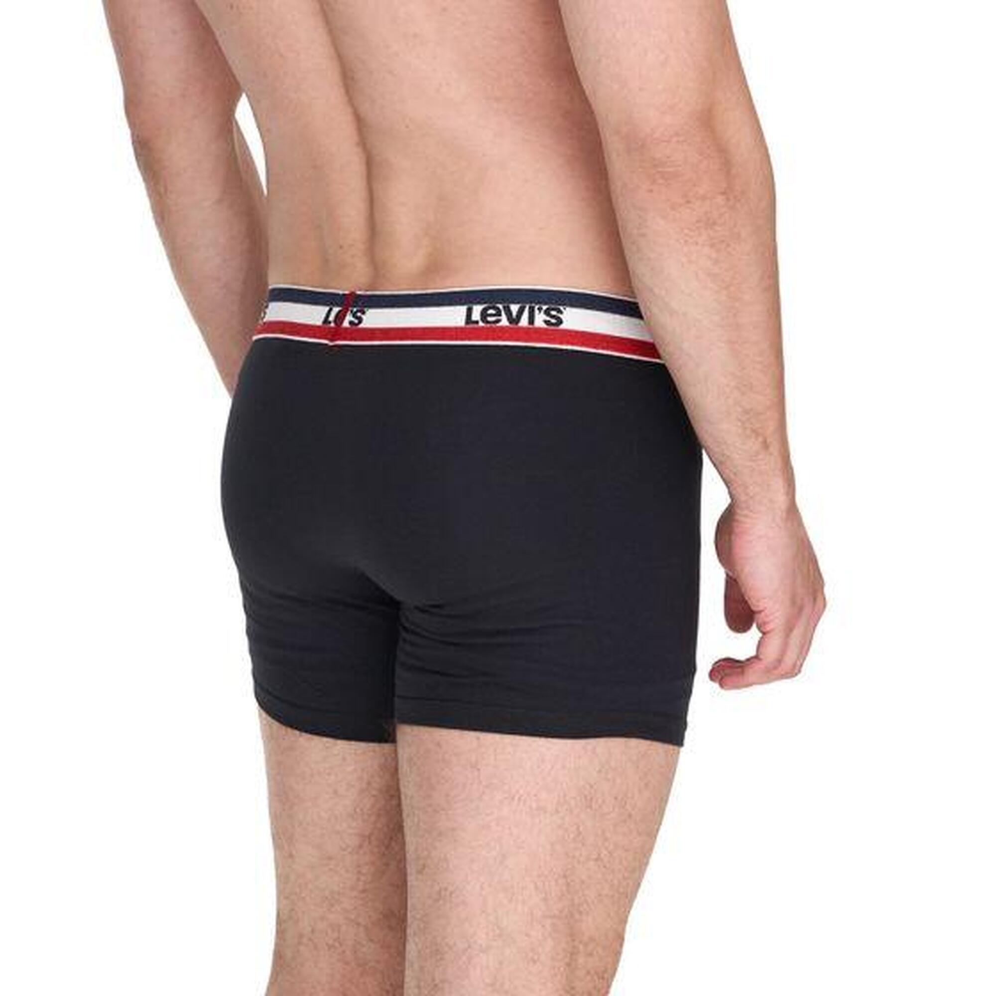 Bokserki majtki męskie Levi's Boxers 5-Pack czarne szare bawełna